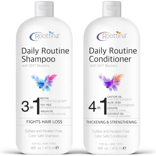 Fights Hair Loss, Daily Routine Shampoo and Conditioner for Women Hair Loss, Pr