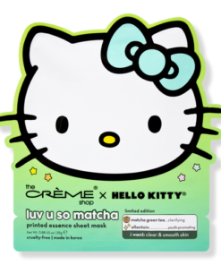 hello kitty luv u so matcha printed essence sheet mask