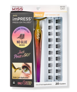 impress press on falsies eyelash clusters natural