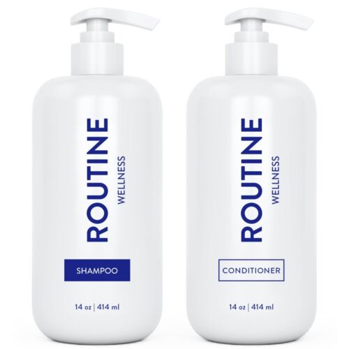 Routine Wellness Shampoo and Conditioner Set for Stronger Hair - Biotin | Col...