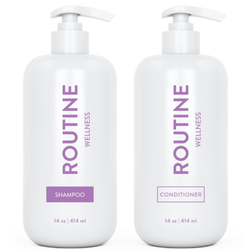 Routine Wellness Shampoo and Conditioner Set for Stronger Hair Lilac & Gardenia