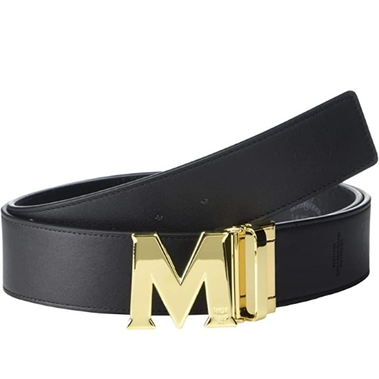 Black and Gold MCM Belt