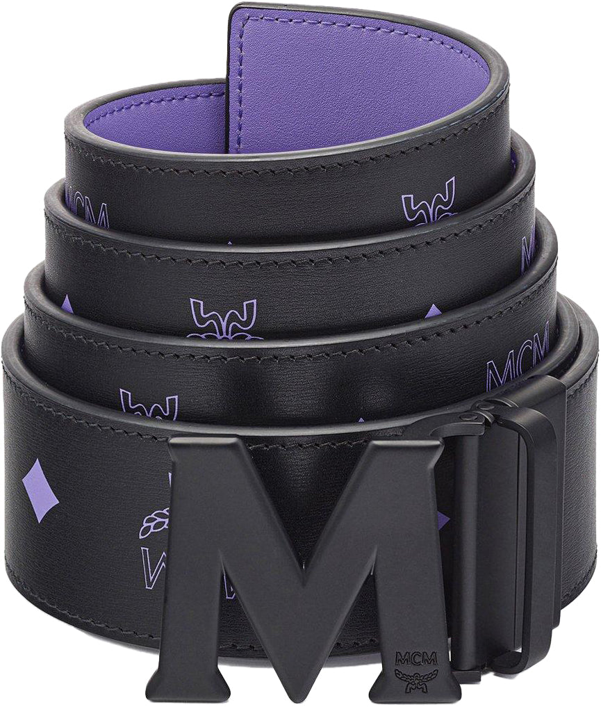 Black and Purple MCM Belt