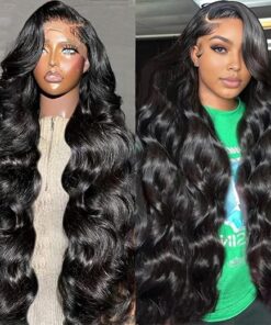 30 Inch 13x6 Body Wave Lace Front Wigs Human Hair Pre Plucked Glueless Wigs Human Hair 180% Density Brazilian Virgin Body Wave Lace Front Wig 13x6 HD Frontal Human Hair Lace...