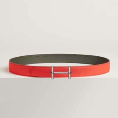 H Striee Belt Buckle & Reversible Leather Strap