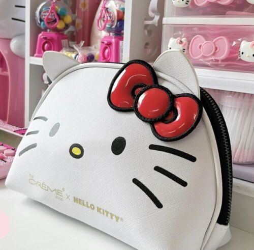 Creme Shop x Hello Kitty Makeup Cosmetics Travel Bag Pouch Case.