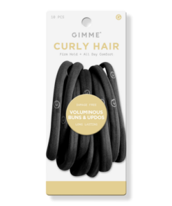 curly long hair black bands