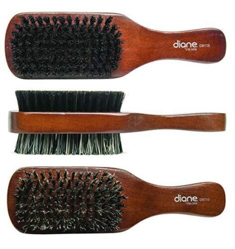 Diane 100% Boar 2-Sided Club Brush, Medium and Firm Bristles, D8115 by Diane