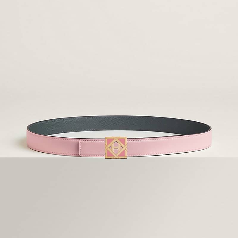 H Roseraie Belt Buckle & Reversible Leather Strap