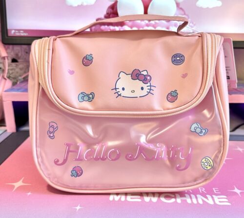 Hello Kitty Pink Cosmetic Bag Makeup Hanging Toiletry Travel Bag USA