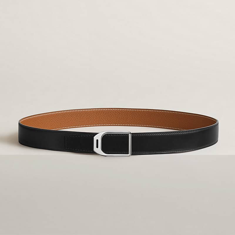 Jockey Belt Buckle & Reversible Leather Strap