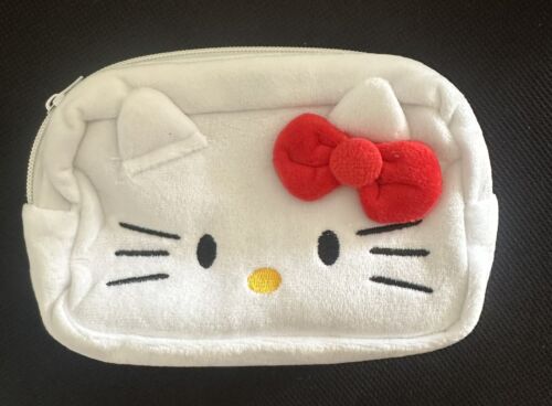 Sanrio Hello Kitty Plush Makeup/Cosmetic/Pencil Case/Pouch/Bag, Approx. 8”x5”