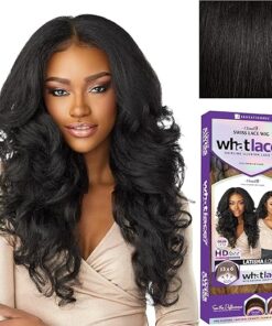 Sensationnel What lace 13x6 wigs - latisha synthetic wig cloud 9 with preplucked hairline hd lace - Whatlace Latisha (1B OFFBLACK)