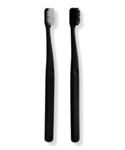 soft bristle black toothbrush 2 pack