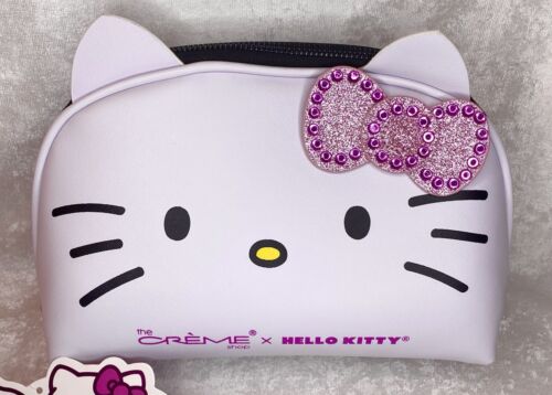 The Creme Shop x Hello Kitty Pink Bling Bow Makeup Cosmetic Travel Bag NWT!