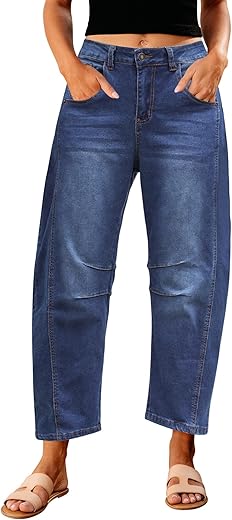 GRAPENT Barrel Jeans for Women