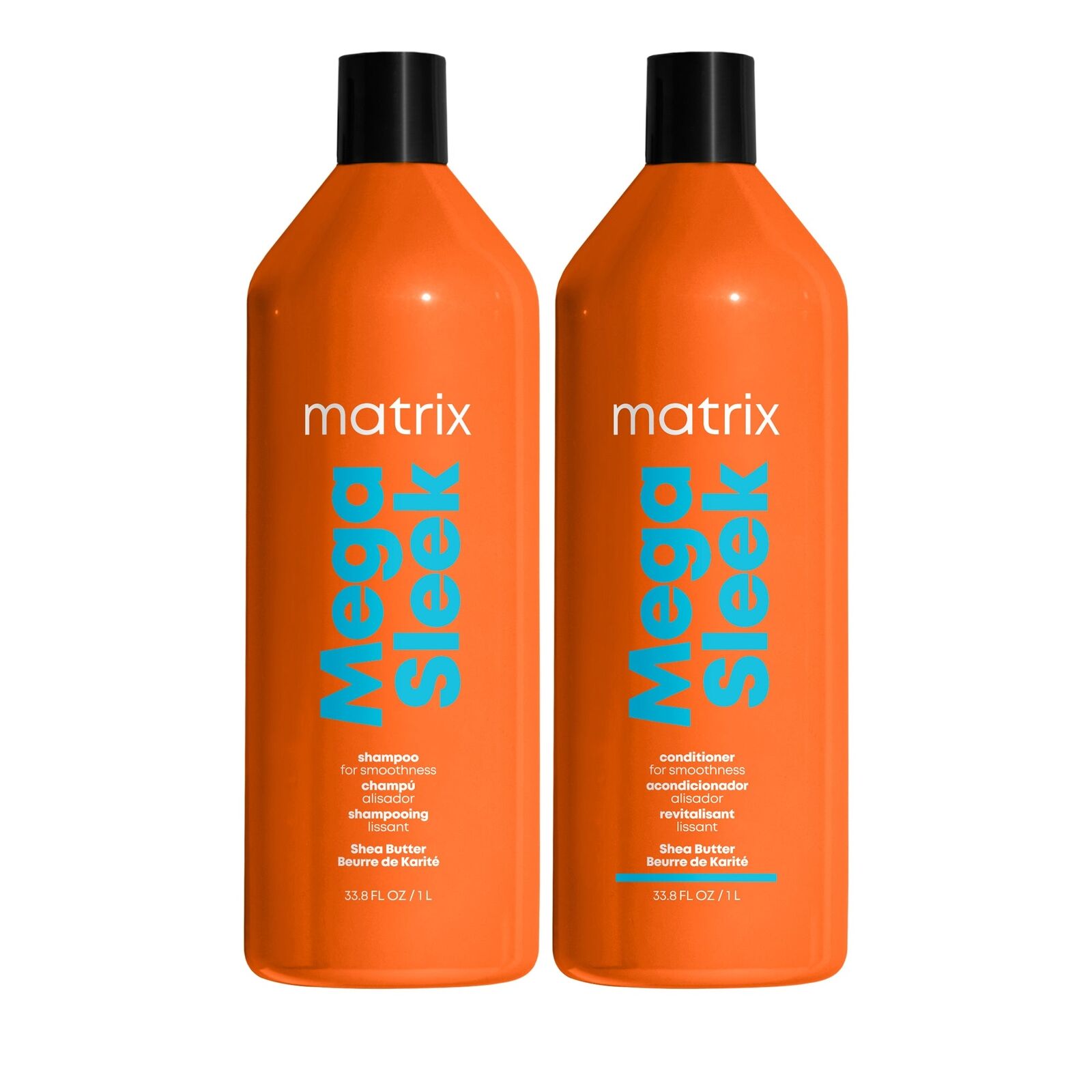 Matrix Total Results MEGA SLEEK Smoothing Shampoo & Conditioner Liter Duo Sealed