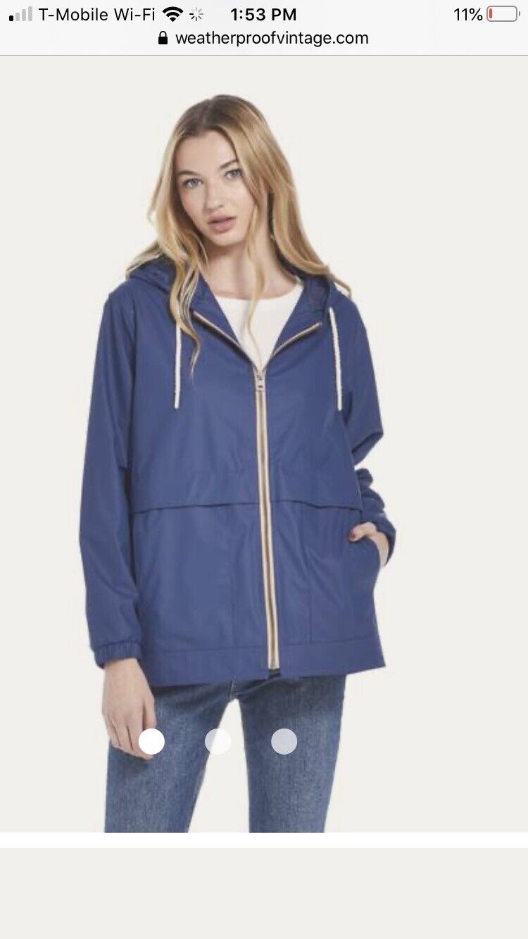 NWT Ladies Waterproof Hooded Raincoat- Size S