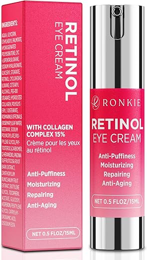 Retinol Eye Cream for Dark Circles: Anti-Wrinkle Eye Cream with Hyaluronic Acid - Reduce Under Eye Bags