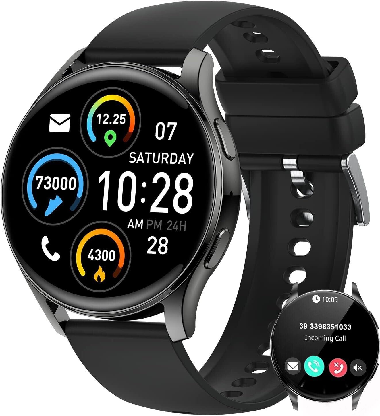 Smart Watch for Men Women (Answer/Make Calls) 1.43" AMOLED Fitness Tracker