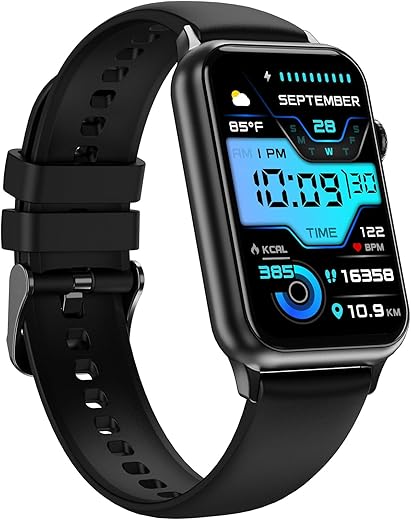 Smart Watch, Health Fitness Tracker Watch for Women Men with 24/7 Heart Rate Spo2 Blood Pressure Monitor Sleep Tracker 128 Exercise Modes Step Calorie Counter Pedometer IP68 Waterproof for Android iOS