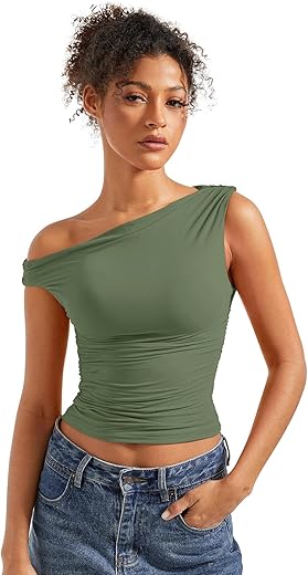 SUUKSESS Women Off Shoulder Crop Top