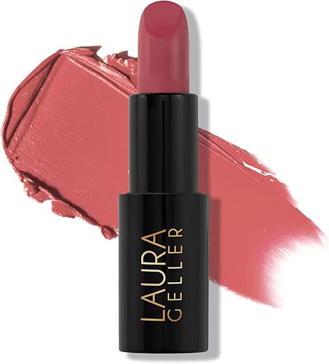 LAURA GELLER NEW YORK Modern Classic Matte Lipstick - Real Rosy - Ultra-Rich Color - Luxurious and Lightweight - Matte Finish